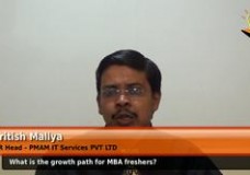 What is the growth path for MBA freshers? (Pritish Mallya – HR Head – PMAM IT Services PVT LTD)