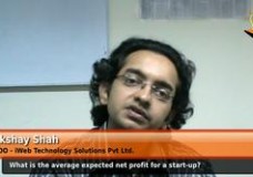 What is the average expected net profit for a start-up? (COO  –  iWeb Technology Solutions Pvt Ltd.)